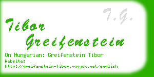 tibor greifenstein business card